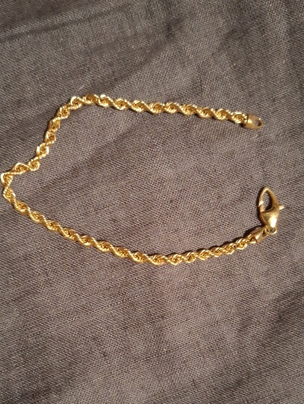 Twisted Rope Bracelet 18K Solid Gold
